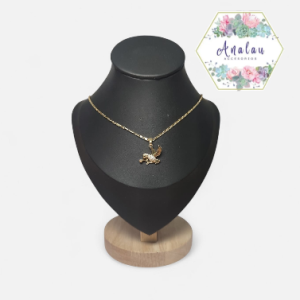 COLLAR DE COLIBRI CON FLOR BRILLOSO