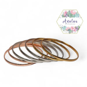 CONJUNTO DE SIETE PULSERAS REDONDAS GRANDE