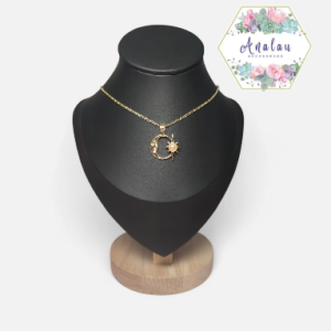 COLLAR DE SOL Y LUNA BRILLOSO