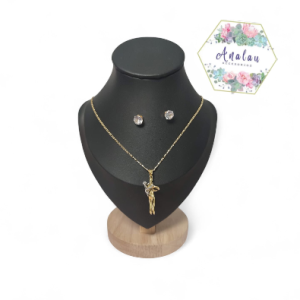 COLLAR DE ABRAZO DE ,MAMA DORADA E HIJO PLATA