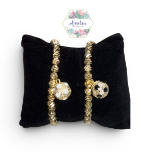 PULSERA DE FUTBOL BLANCO Y NEGRO