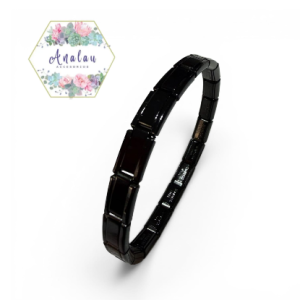 PULSERA ITALIANA DELGADA NEGRA
