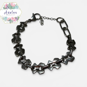 PULSERA CON OSOS PLATEADA