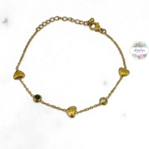 PULSERA CORAZON DIAMANTES