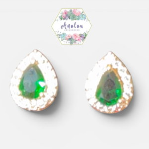ARETE DE GOTA VERDE DIAMANTE