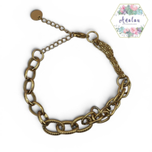 PULSERA DIFENTES TIPOS DE CADENA DORADO