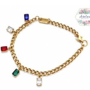 PULSERA CUADROS DE COLORES 5
