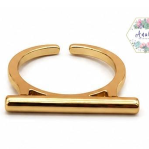 ANILLO EN LINEA DORADO LISO