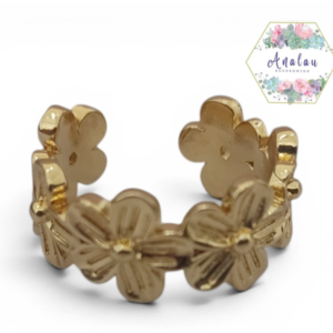 ANILLO DE FLORES DORADO 6