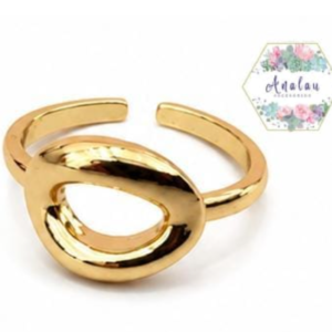 ANILLO ASIMETRICO OVALADO DORADO
