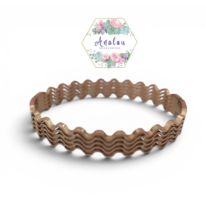 PULSERA DE ONDAS LISO ROSA