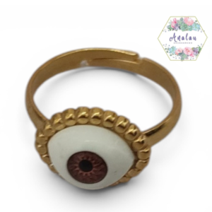 ANILLO OJO CAFE CONEXXION CON LA TIERRA