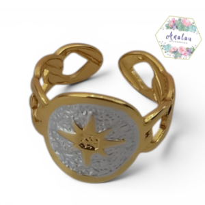 ANILLO DE ESTRELLA DE 8 PUNTAS
