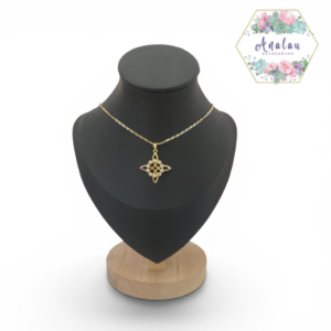 COLLAR NUDO DE BRUJA CIRCULO CON DIAMANTES