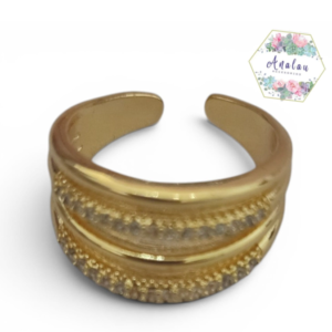 ANILLO DORADO GRUESO DOBLE