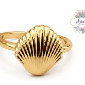 ANILLO DE CONCHA DORADO MED