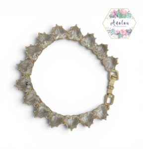 PULSERA DE CORAZONES TRASPARENTES