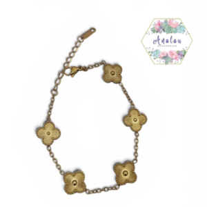 PULSERA TREBOL DORADO VAN CLEFFSS