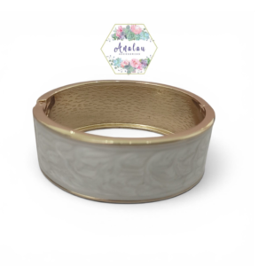 PULSERA BLANCA MARMOL ELEGANTE