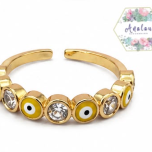 ANILLO DE OJO AMARILLOS Y INCRUSTACIONES