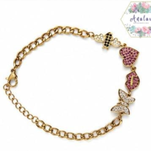 PULSERA MARIPOSA BOCA CORAZON ABEJA