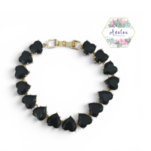 PULSERA CORAZON NEGRO SEGUIDOS