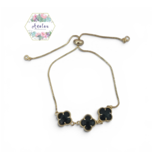 PULSERA TREBOL NEGRA