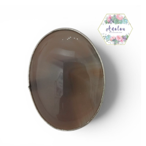 ANILLO DE PIEDRA CAFE GRANDE