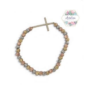 PULSERA DE CRUZ 3 COLORES ESQUISITA