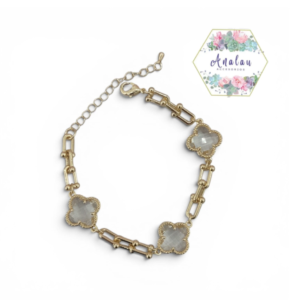 PULSERA DE TREBOL 3 TRASPARENTES