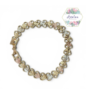 PULSERA DE DOBLE CORAZON 3 COLORRES