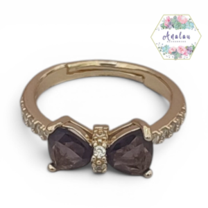 ANILLO DE MOÑO MORADO