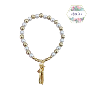 PULSERA DE ABRAZO DE PAREJA DORADO