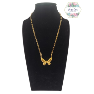 COLLAR DE MARIPOSA DORADO