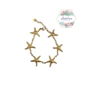 PULSERA DE ESTRELLAS DE MAR DORADA