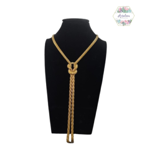COLLAR DE NUDO ENRREDADO DORAD0