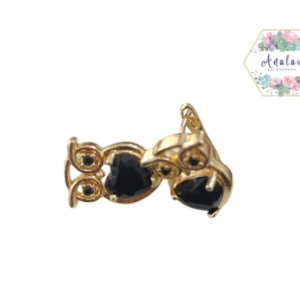 ARRACADAS DE BUHO NEGRO