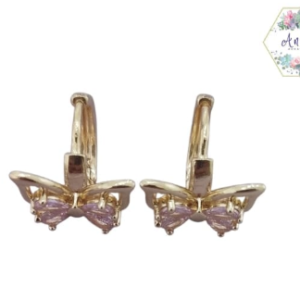 ARRACADA DE MARIPOSA ROSA