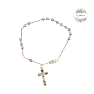 PULSERA TRES COLORES DE CRUZ