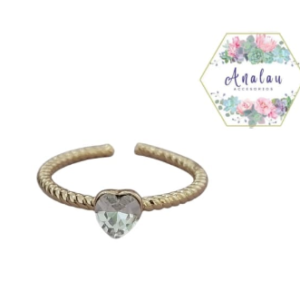 ANILLO CORAZON TRANSPARENTE