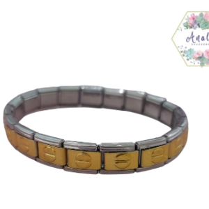 PULSERA ITALIANA DE CARTIERR DORADA CON PLATA