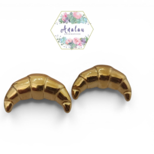ARETES DE CROISSANT DORADOS