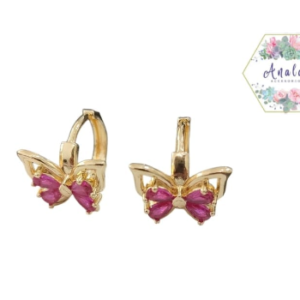 ARRACADA DE MARIPOSA MORADA