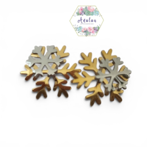 ARETES DE COPO DE NIEVE DOBLE COLOR