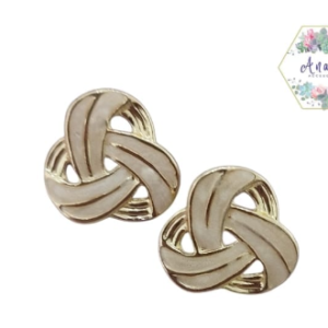 ARETES DE NUDO BEIGE
