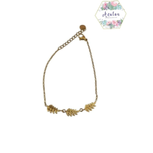 PULSERA DE HOJAS DORADA